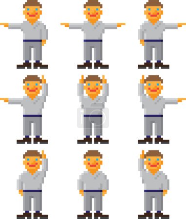 Ilustración de Personaje de dibujos animados del hombre en uniforme - Imagen libre de derechos