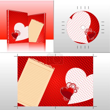 Illustration for Love template vector illustration - Royalty Free Image