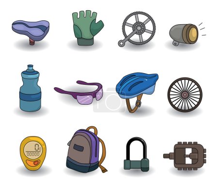 Illustration for Set of icons for the tourism of travel - Royalty Free Image