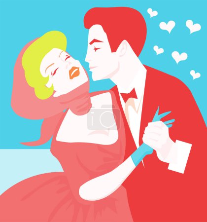 Illustration for Couple in love vector illustration - Royalty Free Image