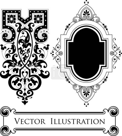 Illustration for Vintage design elements for design - Royalty Free Image