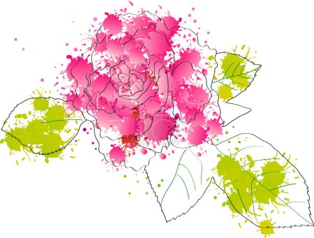 Illustration for Floral background with colorful flowers - Royalty Free Image