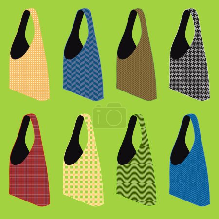 Illustration for Collection of colorful bags - Royalty Free Image