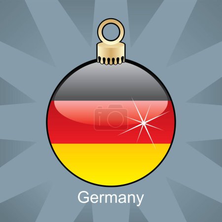 Ilustración de Navidad bauble con bandera germany - Imagen libre de derechos