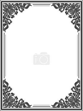 Illustration for Decorative ornate frame design - Royalty Free Image