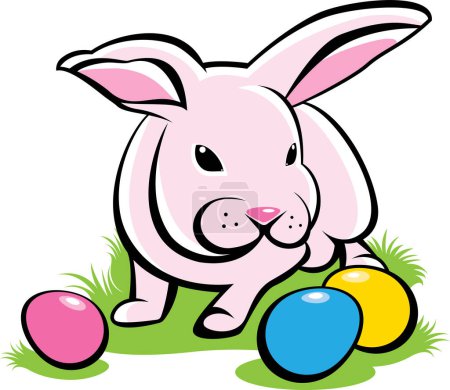 Illustration for Vector illustration of cartoon rabbit - Royalty Free Image