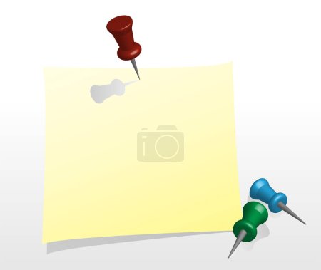 Illustration for Vector paper pin web illustration - Royalty Free Image