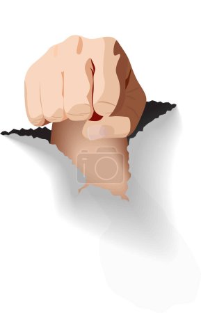 Illustration for Vector image of a hand holding a pencil - Royalty Free Image
