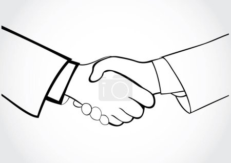Illustration for Business handshake vector illustration - Royalty Free Image