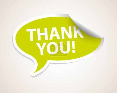 Illustration for Thank you message with speech bubble vector illustration design - Royalty Free Image