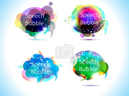 Ilustración de Conjunto de burbuja del habla Ilustración vectorial - Imagen libre de derechos