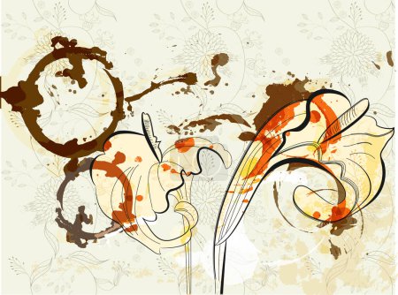 Illustration for Abstract floral background, vector illustration - Royalty Free Image