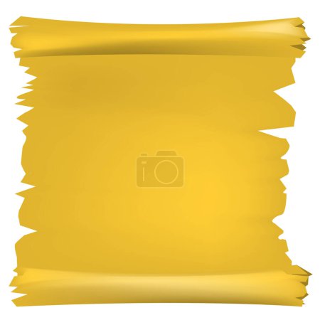 Illustration for Golden satin ribbon isolated on white background - Royalty Free Image