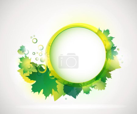 Illustration for Abstract green leaves background. vector illustration. - Royalty Free Image