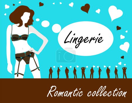 Illustration for Sexy girl with lingerie and underwear - Royalty Free Image
