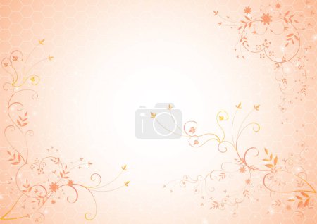 Illustration for Floral background with flowers - Royalty Free Image