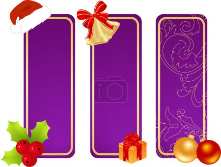 Illustration for Vector christmas card set - Royalty Free Image