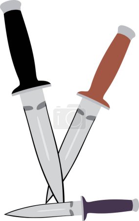 Illustration for Sword and knife illustration - Royalty Free Image