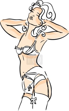 Illustration for Beautiful woman in lingerie - Royalty Free Image