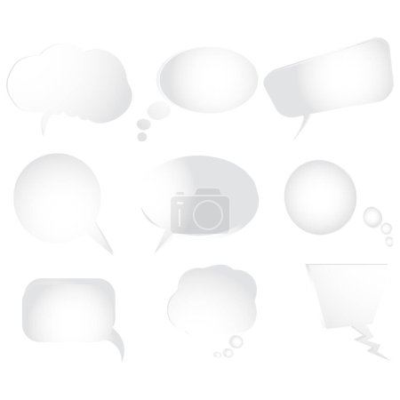 Illustration for Vector illustration of speech bubbles set - Royalty Free Image