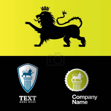 Ilustración de Icono del vector del logotipo del león - Imagen libre de derechos