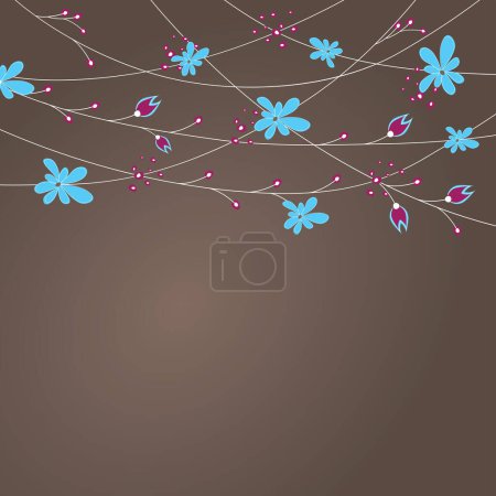 Illustration for Abstract flowers vector  background - Royalty Free Image