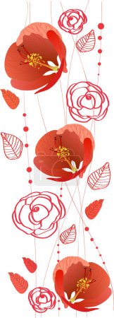 Illustration for Vector illustration of a floral pattern - Royalty Free Image