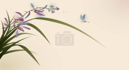 Téléchargez les illustrations : Illustration vectorielle de fond floral - en licence libre de droit