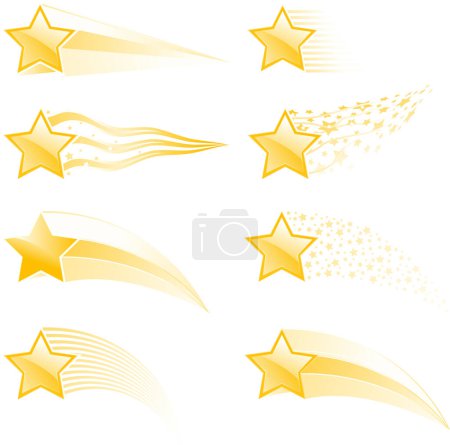 Ilustración de Estrellas conjunto vector ilustración - Imagen libre de derechos