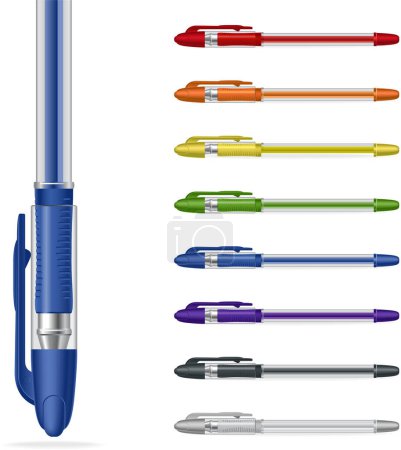 Illustration for Pen collection vector illustration - Royalty Free Image