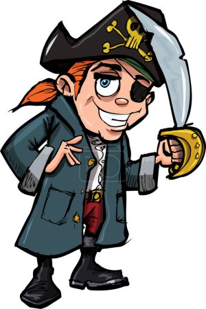Illustration for Cartoon pirate vector illustration - Royalty Free Image