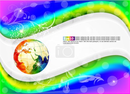 Ilustración de Fondo colorido del globo del arco iris - Imagen libre de derechos