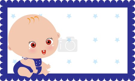 Illustration for Cute little boy card - Royalty Free Image
