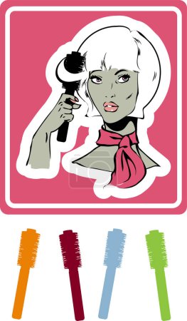 Illustration for Woman in a beauty salon - Royalty Free Image