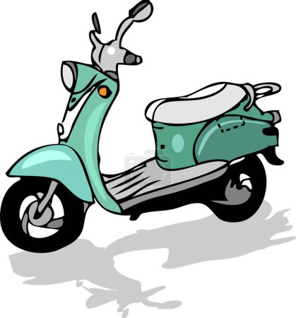 Illustration for Cartoon scooter vector illustration - Royalty Free Image