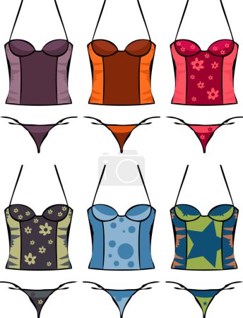 Illustration for Vector set of bra - Royalty Free Image