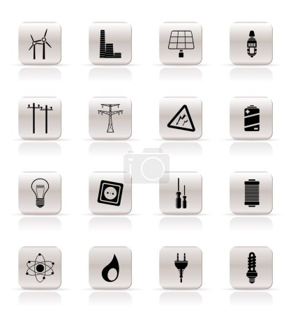 Illustration for Set of energy icons - Royalty Free Image