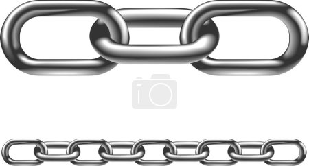 Illustration for Chain isolated on white background. vector illustration. - Royalty Free Image