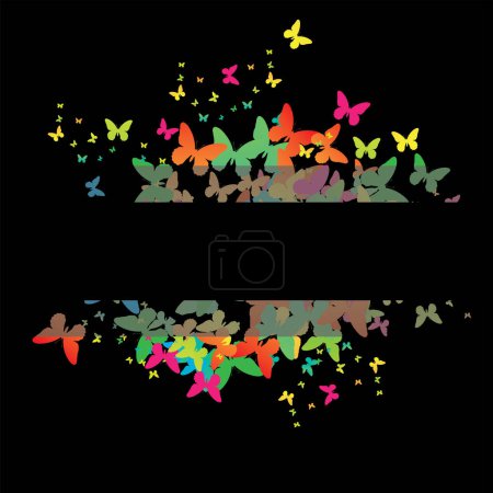 Ilustración de Mariposas coloridas vector ilustración - Imagen libre de derechos