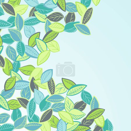 Illustration for Leaves background. vector illustration. - Royalty Free Image