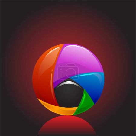 Illustration for Colorful glass ball icon - Royalty Free Image