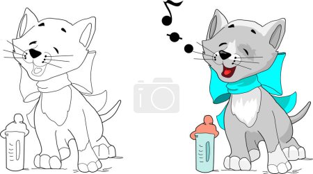 Illustration for Dog coloring page for kids - Royalty Free Image