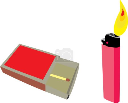 Illustration for Lighter icon in cartoon style isolated on white background. - Royalty Free Image