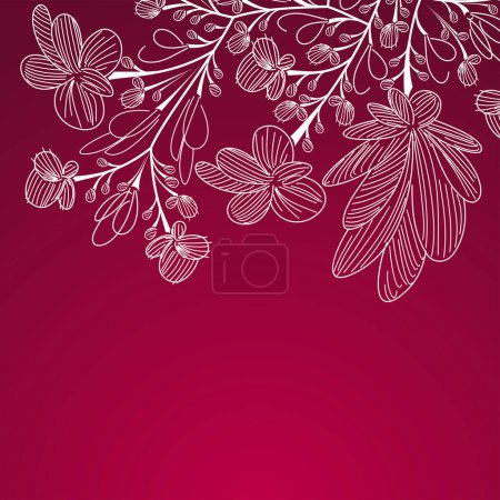 Illustration for Floral background with flowers - Royalty Free Image