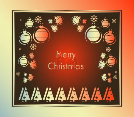Ilustración de Feliz tarjeta de Navidad. ilustración vectorial - Imagen libre de derechos