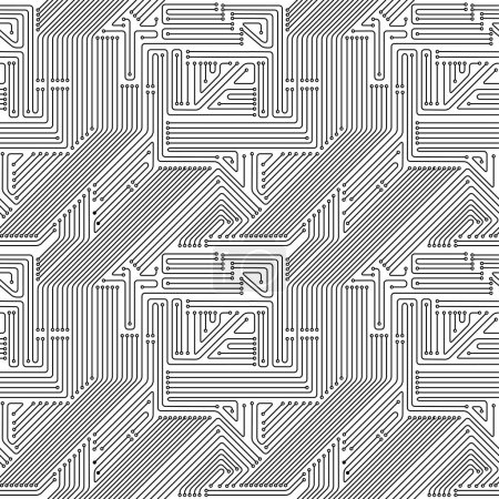 Ilustración de Diseño perfectamente monocromático zigzag patrón. antecedentes abstractos - Imagen libre de derechos