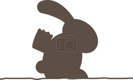 Ilustración de Ilustración vectorial, silueta de conejo - Imagen libre de derechos