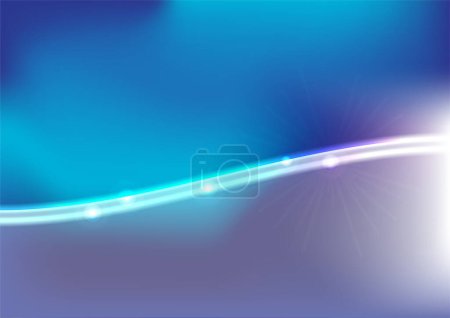 Illustration for Abstract Glowing Waves, vector illustratoion - Royalty Free Image