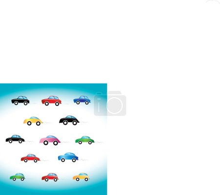Téléchargez les illustrations : Voiture et voiture icône, illustration vectorielle - en licence libre de droit
