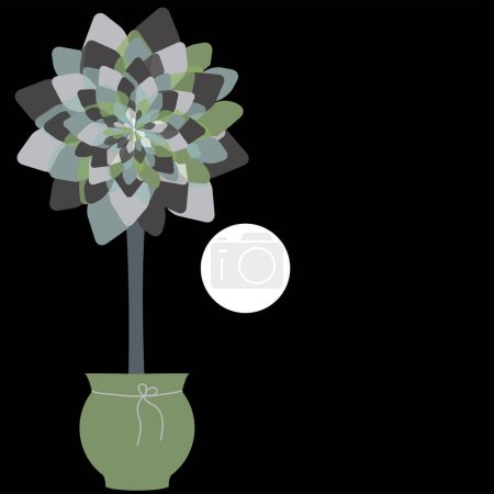 Ilustración de Flores abstractas, Ilustración vectorial - Imagen libre de derechos